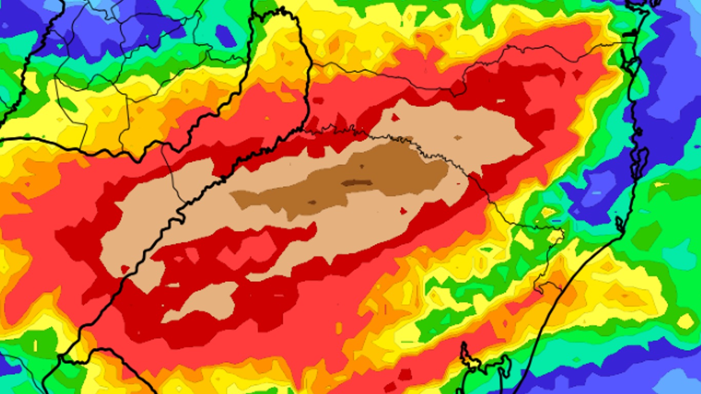 <span class="entry-title-primary">Chuva volta forte neste início de semana com risco de mais enchentes</span> <h2 class="entry-subtitle">Chuva com volumes muito altos é esperada entre o Rio Grande do Sul e Santa Catarina com possibilidade de temporais </h2>