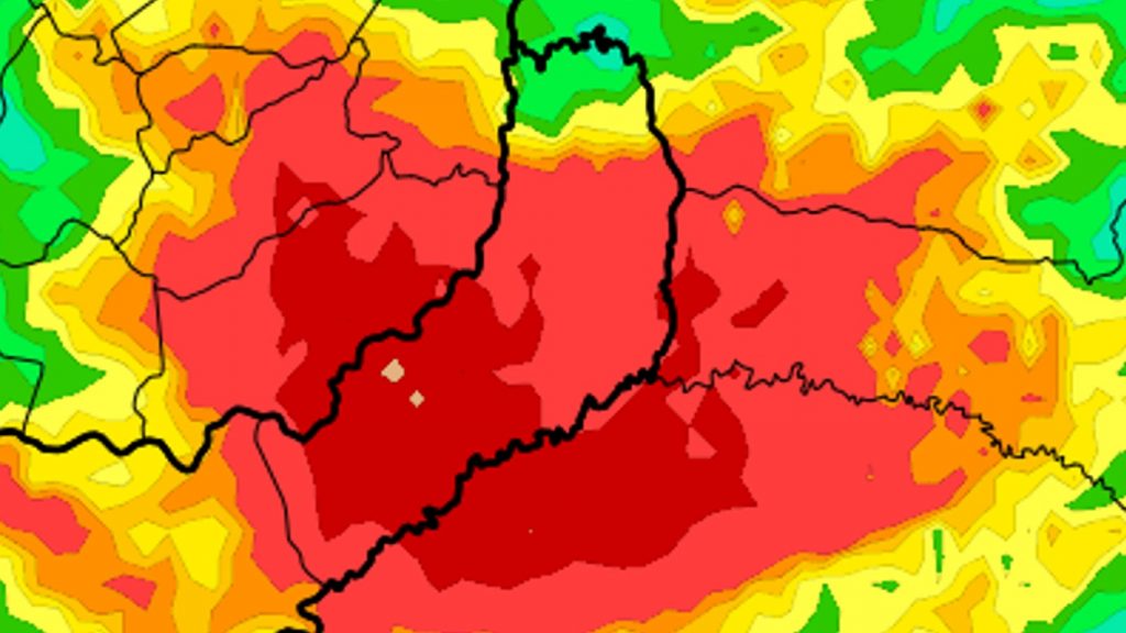 Veja a mais recente projeção de volumes de chuva no Sul do Brasil