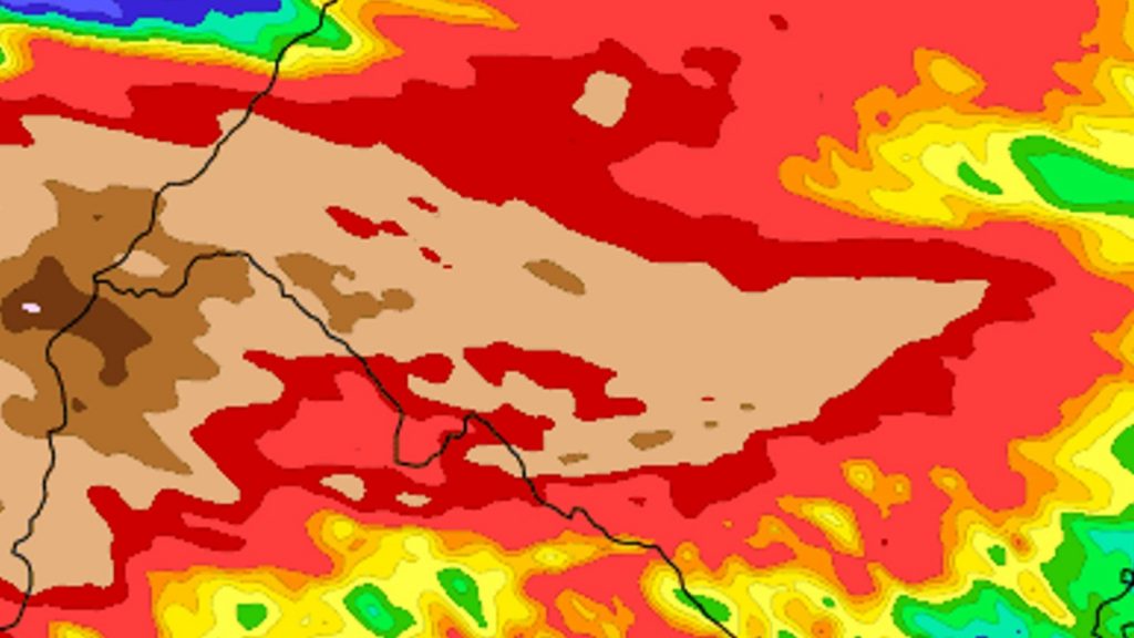 Chuva volumosa neste começo de semana em parte do Rio Grande do Sul