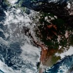 Satélite registra a sombra do eclipse sobre o Brasil; veja as imagens