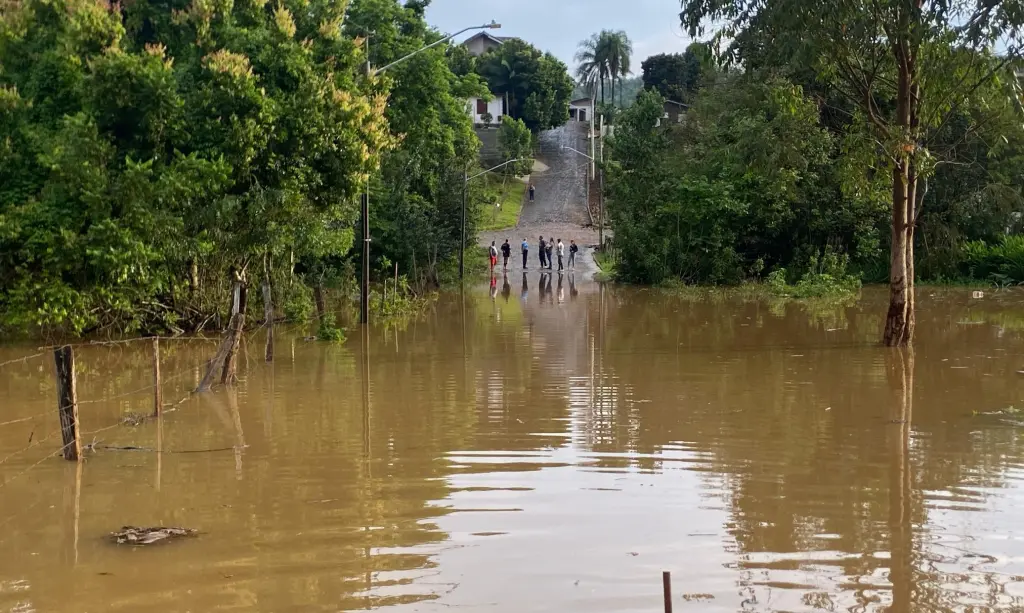 Rio Uruguai sobe muito e fronteira terá maior enchente em anos; veja fotos
