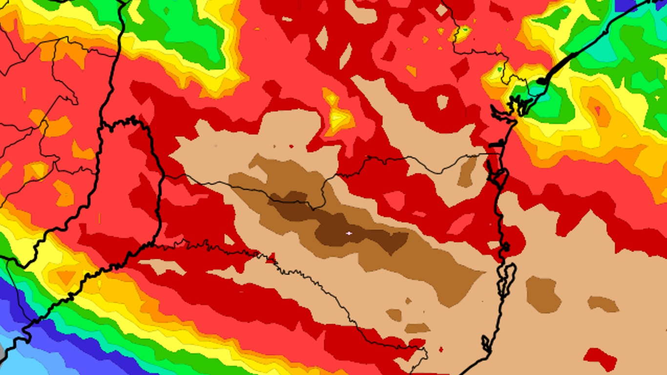 <span class="entry-title-primary">Veja as projeções deste sábado de volumes de chuva para o Sul do Brasil</span> <h2 class="entry-subtitle">Volumes muito elevados de chuva são previstos para o Rio Grande do Sul, Santa Catarina e o Paraná. Veja as projeções dos modelos de volumes. </h2>