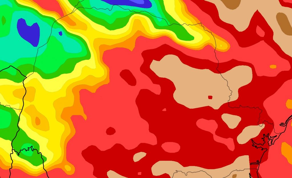 Saiba o que as últimas projeções mostram de chuva para o Paraná