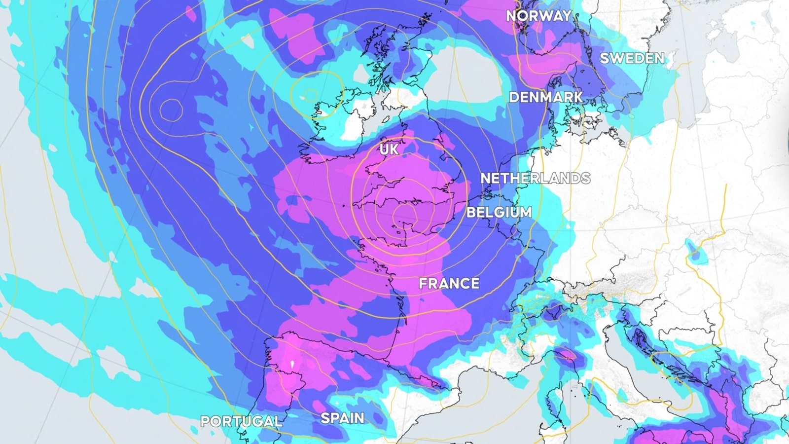 O mapa do calor marca Portugal, Espanha e França a vermelho