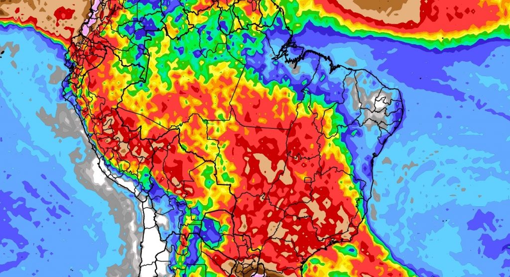 Previsão do tempo: tendência de chuva para dez dias (14/11/2023)