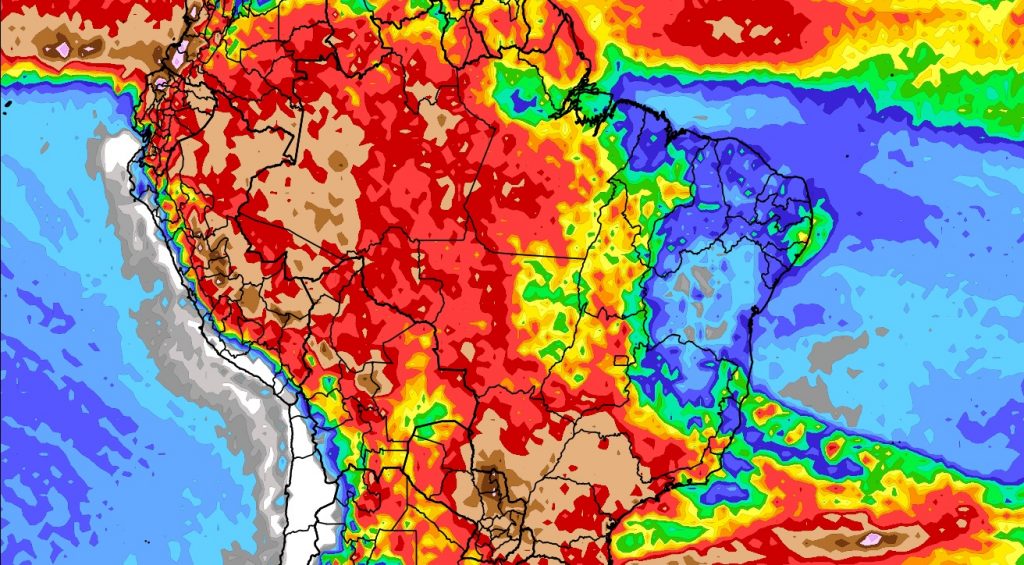 Previsão do tempo: tendência de chuva para dez dias (21/11/2023)