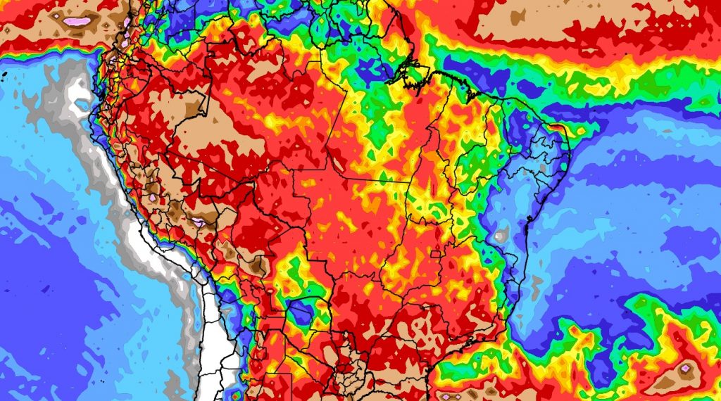 Previsão do tempo: tendência de chuva para dez dias (28/11/2023)