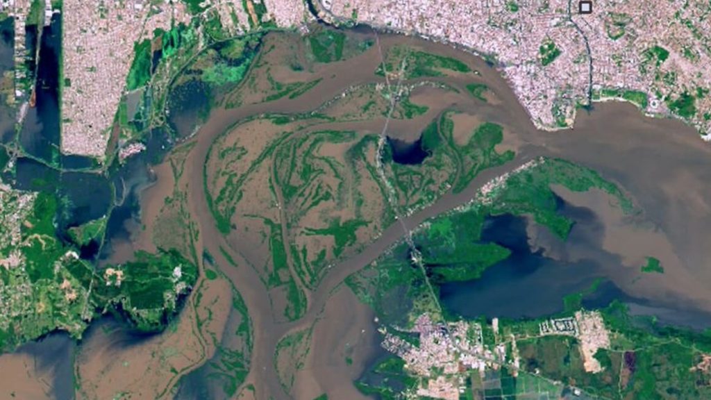 Nova imagem de satélite mostra enchente na Grande Porto Alegre; veja