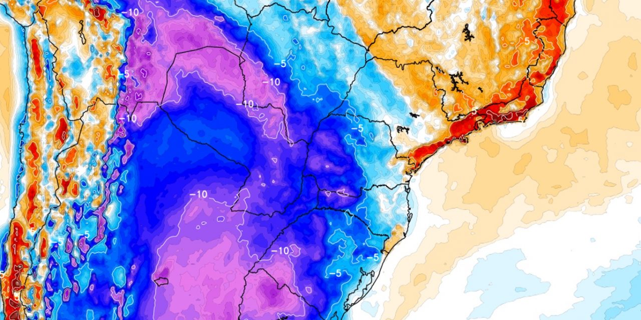 <span class="entry-title-primary">Forte massa de ar frio para novembro ingressa no Brasil e trará geada</span> <h2 class="entry-subtitle">Ciclone extratropical que se forma na costa gaúcha impulsiona uma forte massa de ar frio da Argentina para o Centro-Oeste, Sudeste e o Sul do Brasil </h2>