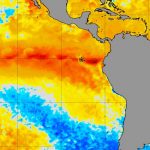 Pacífico muito perto de anomalias de Super El Niño