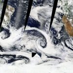 Satélites da NASA registram desfile de ciclones entre o Brasil e a África