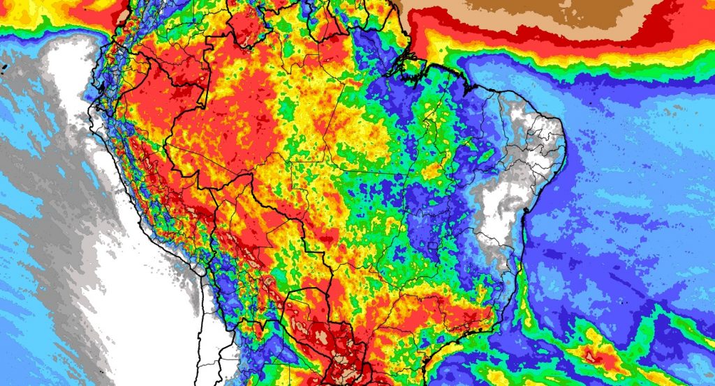 Previsão do tempo: chuva será frequente no Brasil nesta semana