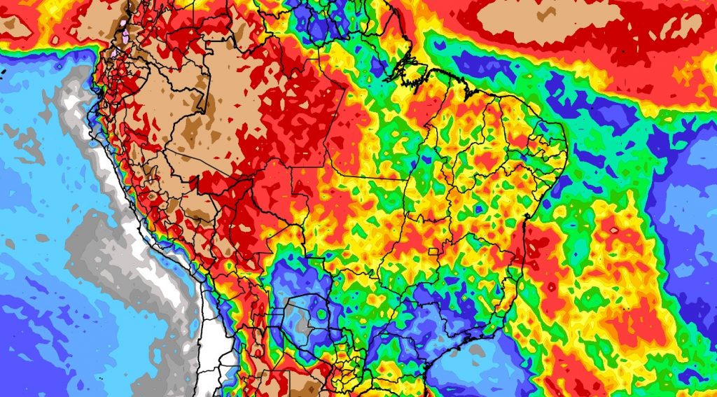 Previsão do tempo: tendência de chuva para dez dias (12/12/2023)