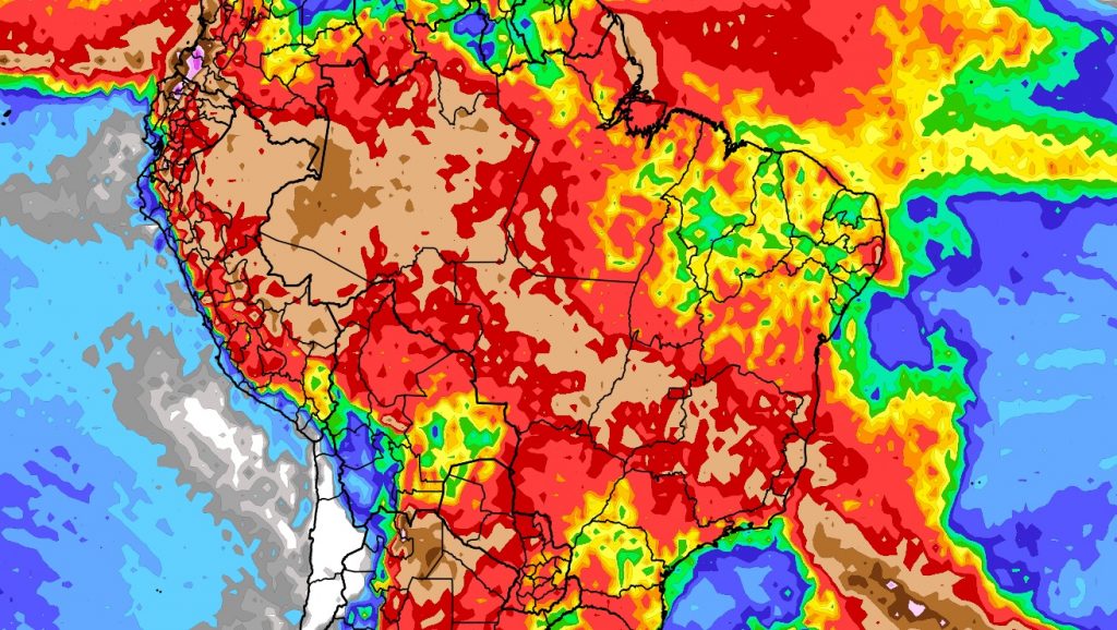 Previsão do tempo: tendência de chuva para dez dias (19/12/2023)