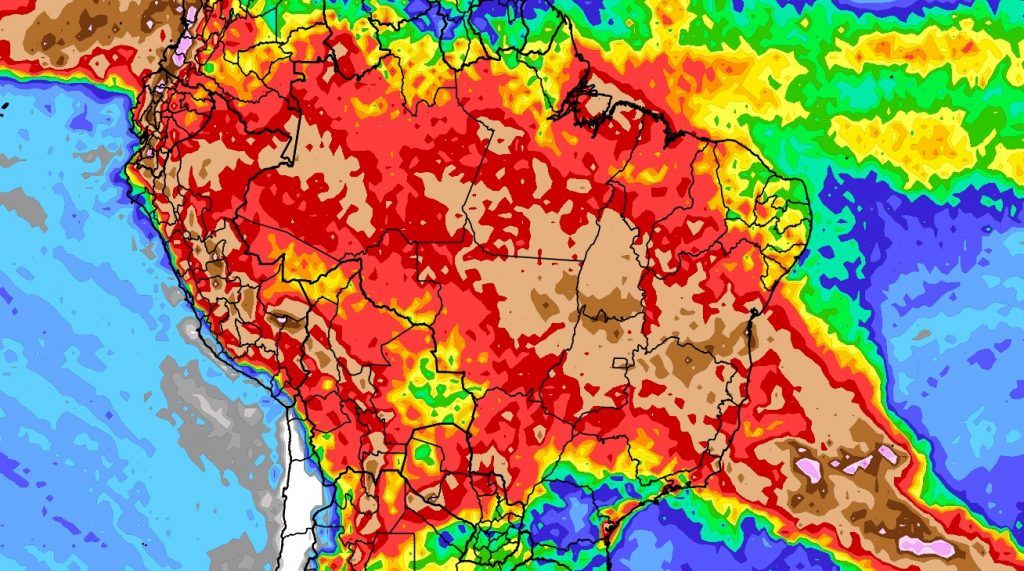 Previsão do tempo: tendência de chuva para dez dias (27/12/2023)