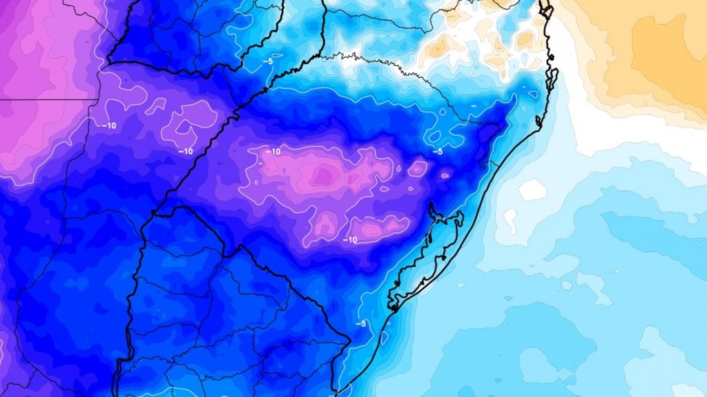 Frente fria traz temperatura muito abaixo do normal para dezembro