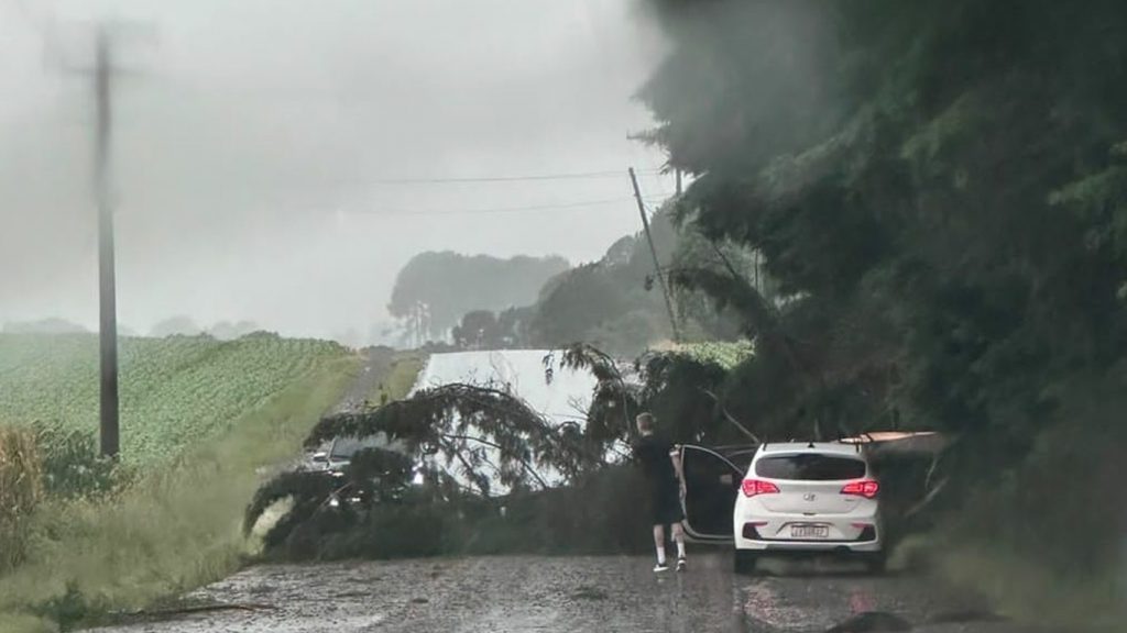 Tempestades de chuva, raios e vendavais espalham estragos no estado