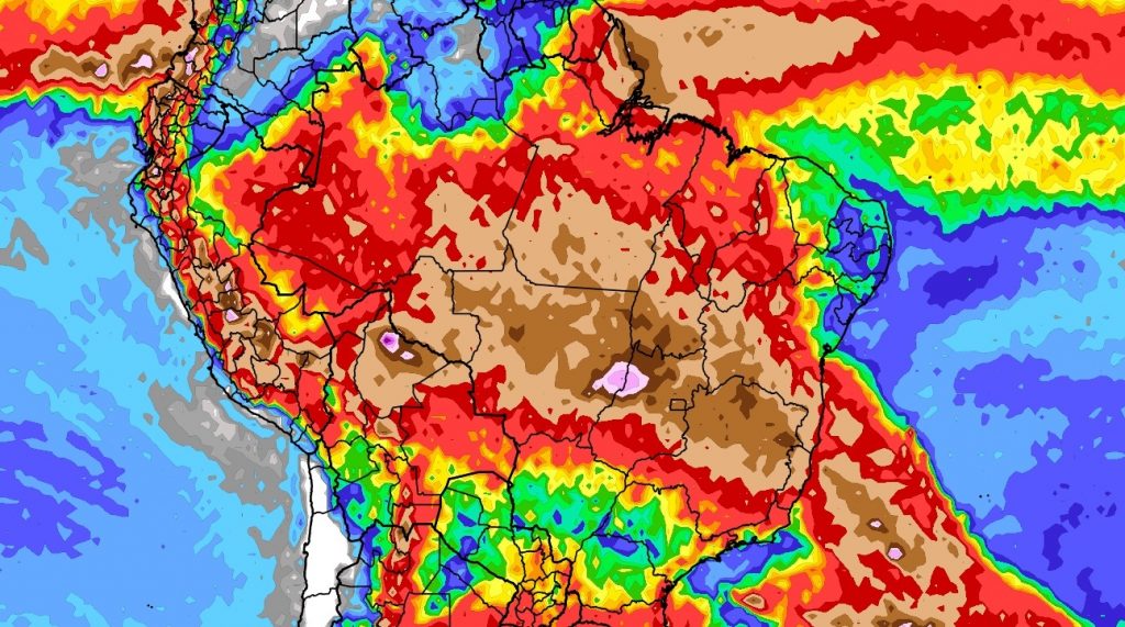 Previsão do tempo: tendência de chuva para dez dias (02/01/2024)