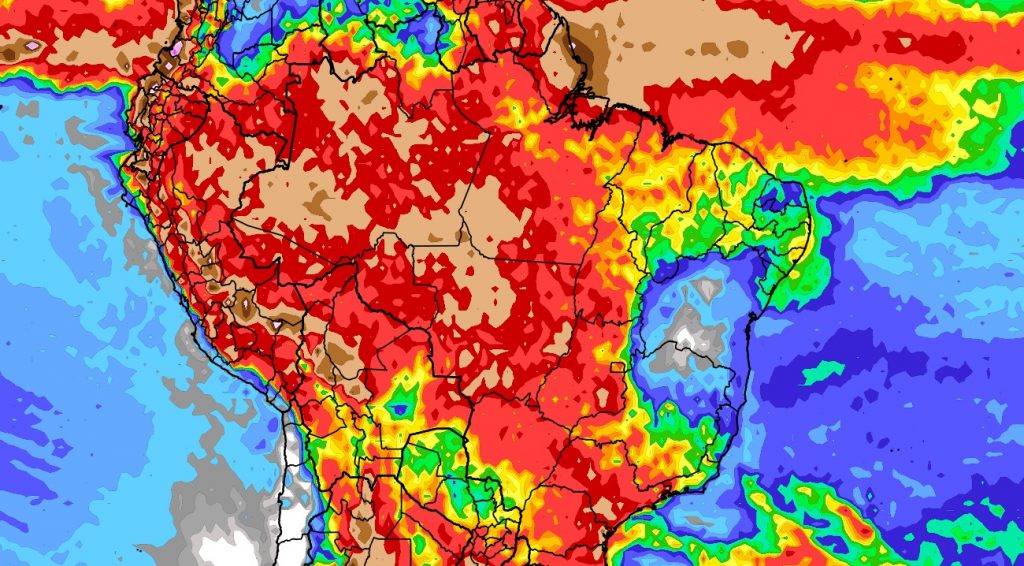 Previsão do tempo: tendência de chuva para dez dias (9/1/2024)