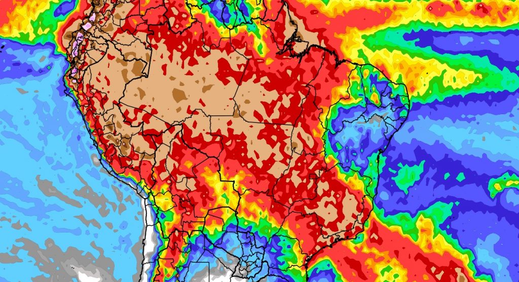 Previsão do tempo: tendência de chuva para dez dias (30/01/2024)