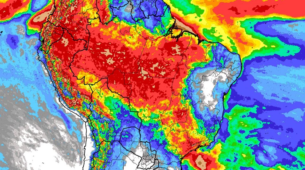 Veja onde chove muito na primeira semana de fevereiro