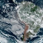 O primeiro dia do ano no planeta visto a partir do espaço