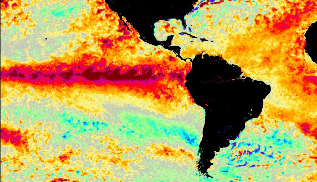 El Niño começa o ano no pico de intensidade no Oceano Pacífico