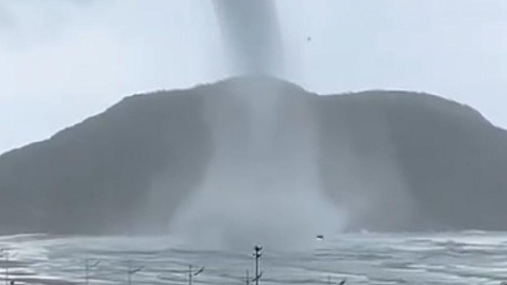 Trombas d’água impressionam em Santa Catarina; entenda o fenômeno