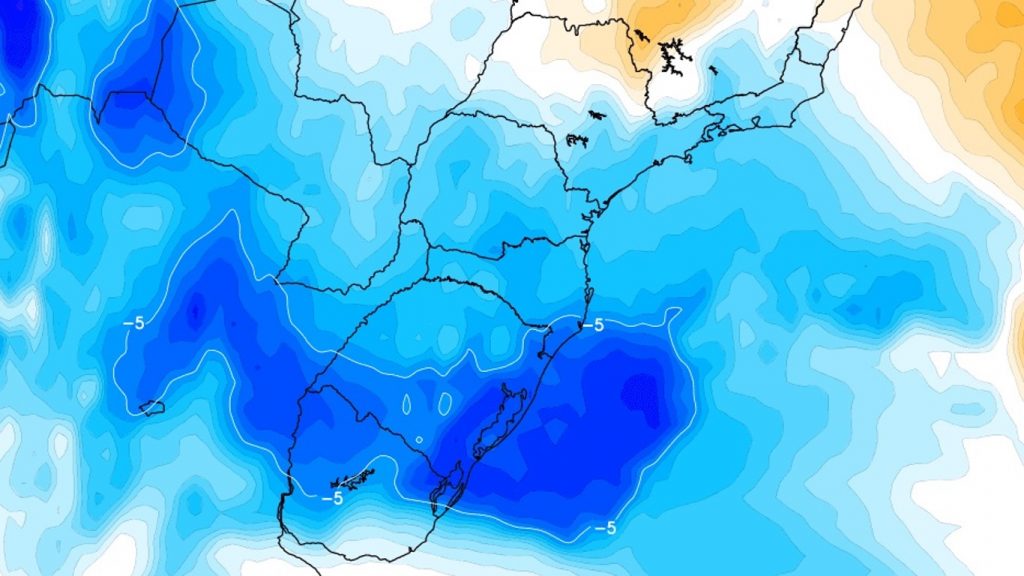 Massa de ar mais frio define o tempo na semana seguinte a do temporal