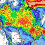 ZCAS se desloca mais para o Norte com chuva volumosa
