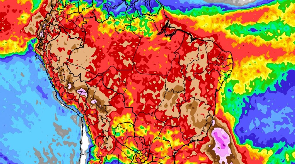 Previsão do tempo: tendência de chuva para dez dias (13/2/2024)
