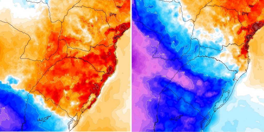 Ar frio põe fim à onda de calor: veja o tamanho da mudança do tempo