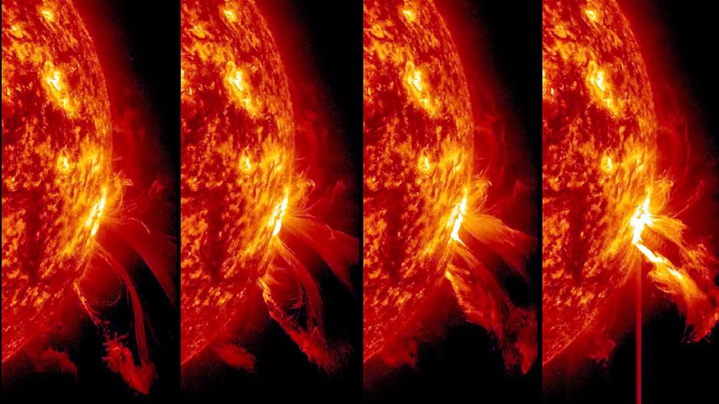 Grande explosão no sol produz imagens incríveis; veja os vídeos