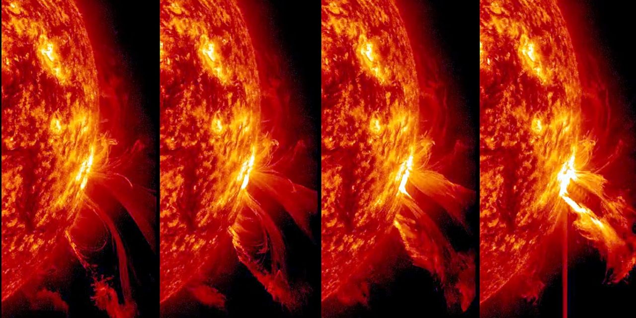 <span class="entry-title-primary">Grande explosão no sol produz imagens incríveis; veja os vídeos</span> <h2 class="entry-subtitle">Quarta maior explosão do atual ciclo solar foi registrada ontem. Confira as imagens da erupção solar do tipo X2.5. </h2>