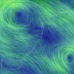 Duas circulações ciclônicas criam situação inusitada no Sul do Brasil
