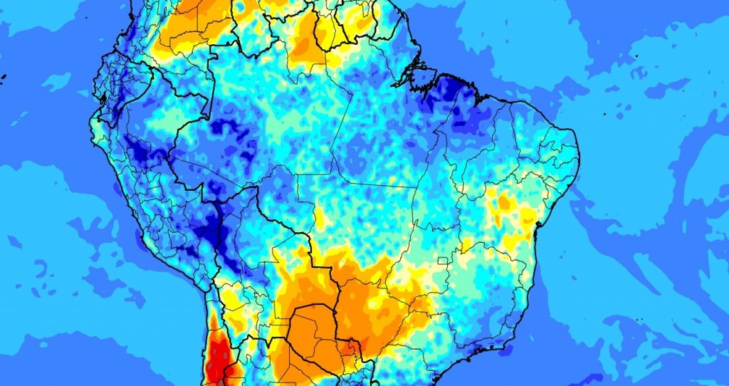 Ar tropical quente e úmido cobre o Brasil de Norte a Sul com instabilidade