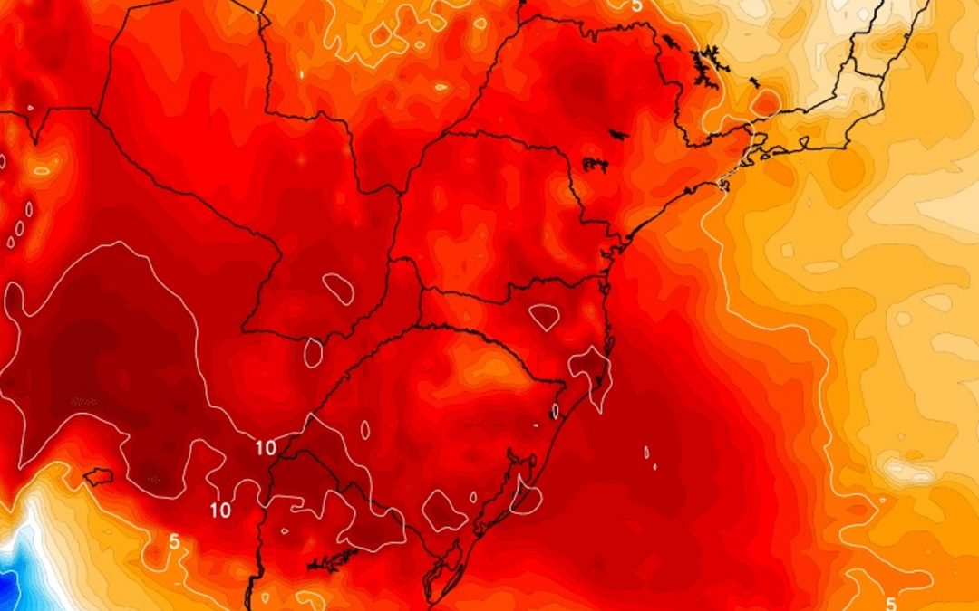 Onda de calor de fim de verão trará máximas até 10ºC acima do normal Onda de calor intensa e de longa duração vai afetar estados do Sul, Centro-Oeste e o Sudeste nos últimos dez dias do verão