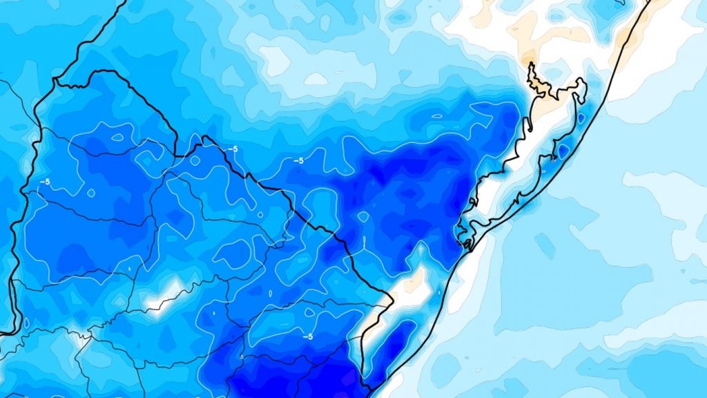 Massa de ar frio avança com temperatura baixa para março