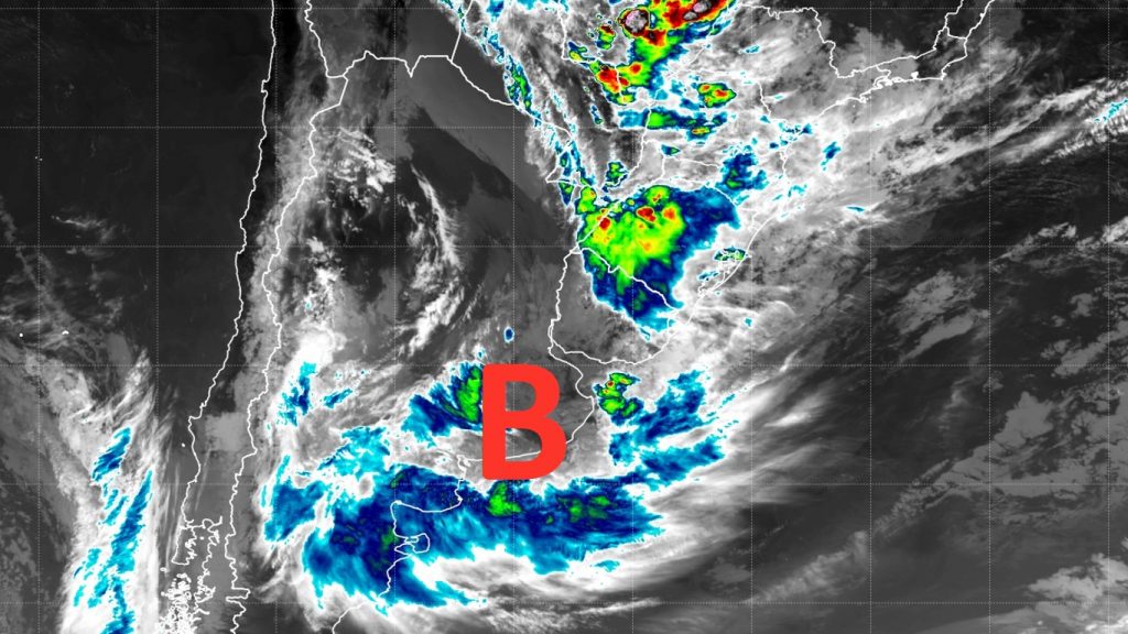 Ciclone se forma na Argentina e reforça instabilidade com chuva forte