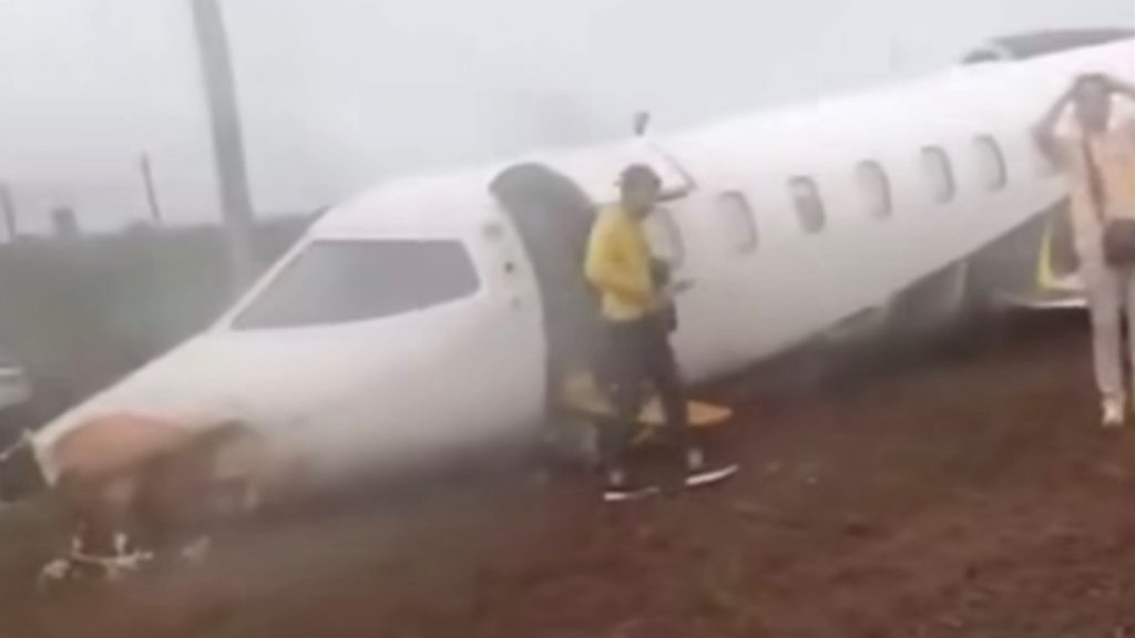 Avião sai da pista sob mau tempo no Norte do Rio Grande do Sul