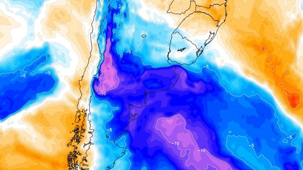 Massa de ar frio vai avançar pela Argentina; veja os efeitos no Brasil