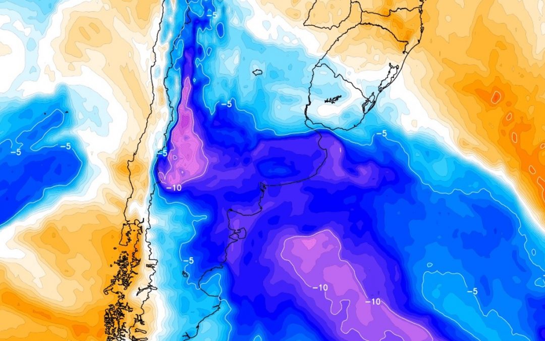 Massa de ar frio vai avançar pela Argentina; veja os efeitos no Brasil Massa de ar frio vai derrubar a temperatura no Centro da Argentina e no Uruguai. Confira os efeitos previstos para o Brasil.