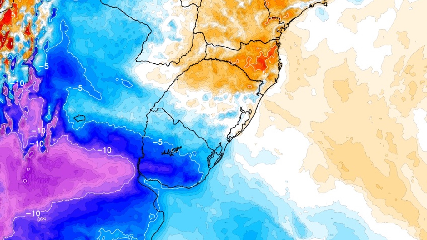 <span class="entry-title-primary">Ar frio na Argentina traz queda de temperatura nesta quarta-feira</span> <h2 class="entry-subtitle">Parte mais intensa da massa de ar frio se concentra na Argentina e terá modesto efeito no Sul do Brasil. Refresca em várias cidades gaúchas nesta quarta-feira. </h2>
