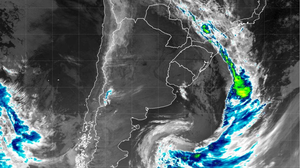 Ar frio impulsionado por ciclone começa a ingressar no Sul do Brasil