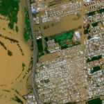 Catástrofe em Canoas: satélites mostram metade da cidade inundada