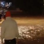 Capela de Santana é invadida pelas águas após rompimento de rodovia