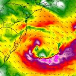 Ciclone na costa traz muito vento e frio intenso nesta terça-feira