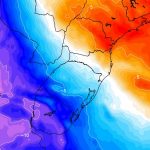 Forte massa de ar frio avança para o Brasil e atingirá áreas das enchentes