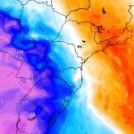 Massa de ar frio atingirá o Sul, Centro-Oeste e o Sudeste do Brasil