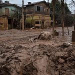 Uma região coberta por lama no Rio Grande do Sul; confira as imagens